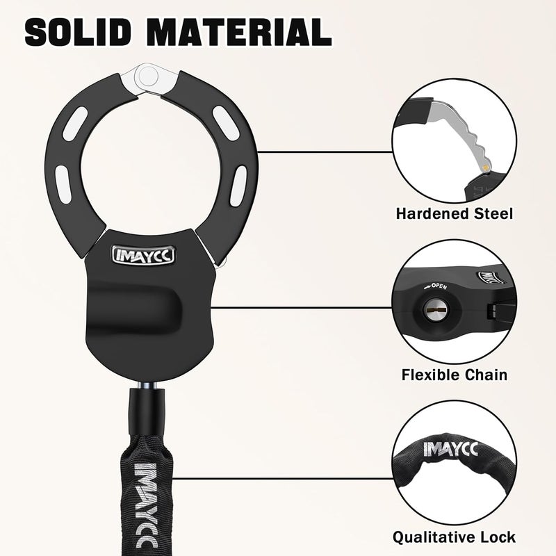IMAYCC Scooter Chain Lock, Bike Lock, Electric Scooter Accessories, Security Anti-Theft Bike Lock, Chain Lock for Electric Scooter, Motorcycle, Bicycle - Image 2